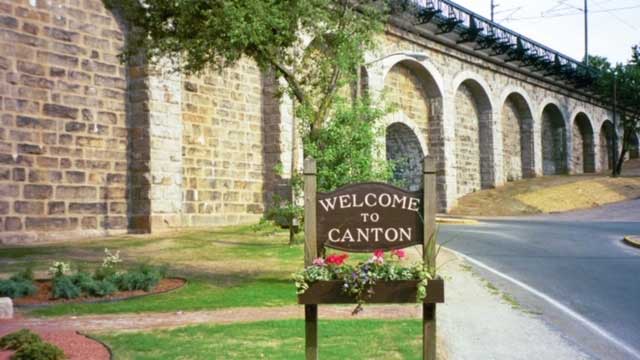 welcome to canton sign